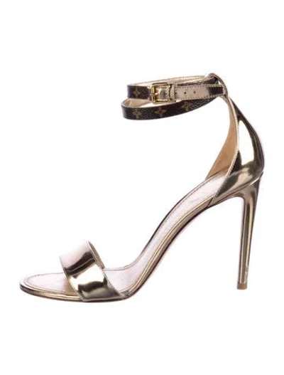 Pre-owned Louis Vuitton Lv Monogram Leather Sandals