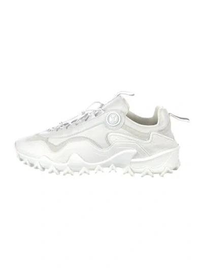 Pre-owned Louis Vuitton Lv Monogram Leather Sneakers In Gray