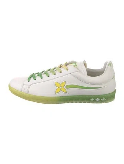 Pre-owned Louis Vuitton Lv Monogram Leather Sneakers In Multi