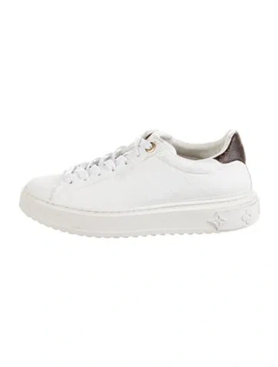Pre-owned Louis Vuitton Lv Monogram Leather Sneakers In Multi