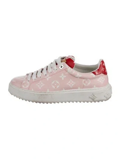 Pre-owned Louis Vuitton Lv Monogram Leather Sneakers In Multi
