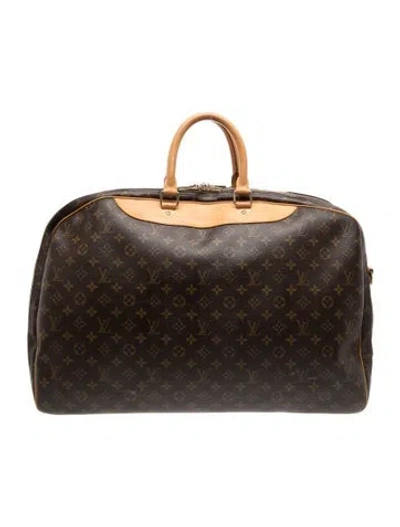 Pre-owned Louis Vuitton Lv Monogram Leather Trim Bag In Brown