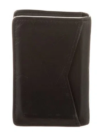 Pre-owned Louis Vuitton Lv Monogram Leather Wallet In Black