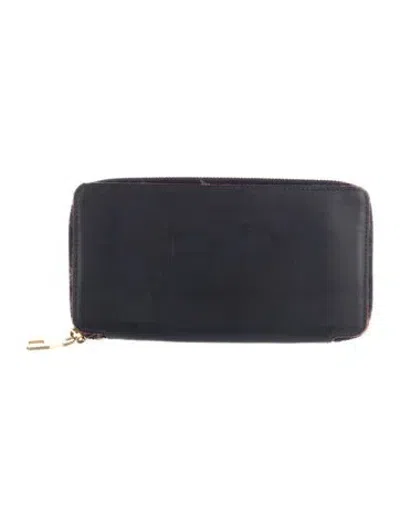 Pre-owned Louis Vuitton Lv Monogram Leather Zippy Wallet In Black
