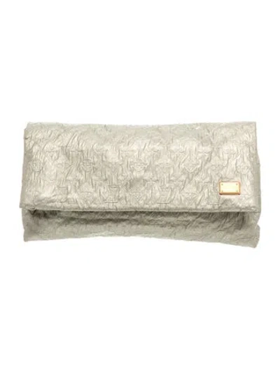Pre-owned Louis Vuitton Lv Monogram Limelight Clutch In Gray