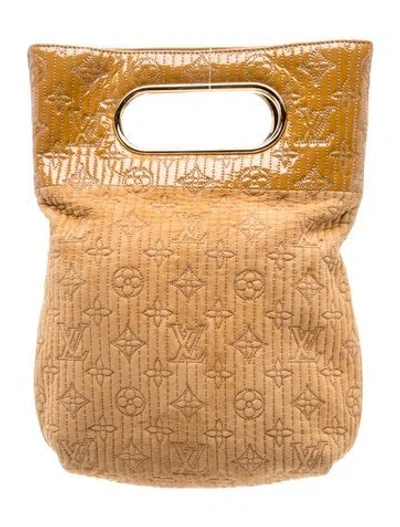 Pre-owned Louis Vuitton Lv Monogram Limited Edition Powder Monogram Motard Afterdark Clutch Bag In Neutral