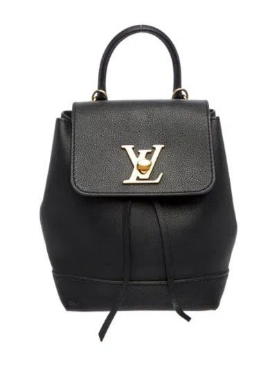 Pre-owned Louis Vuitton Lv Monogram Lockme Backpack Mini In Black
