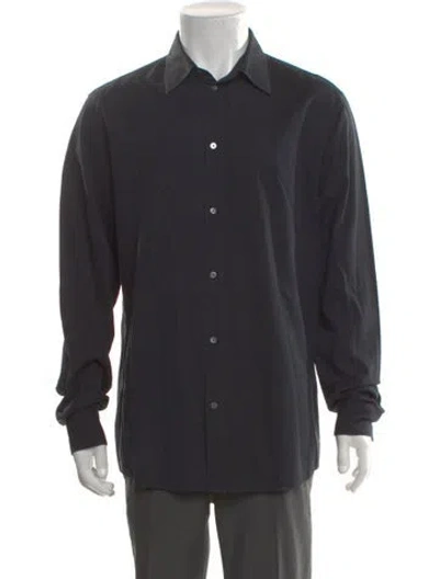 Pre-owned Louis Vuitton Lv Monogram Long Sleeve Shirt In Blue