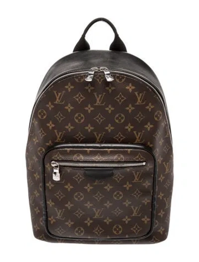 Pre-owned Louis Vuitton Lv Monogram Lv Monogram Macassar Josh Backpack In Brown