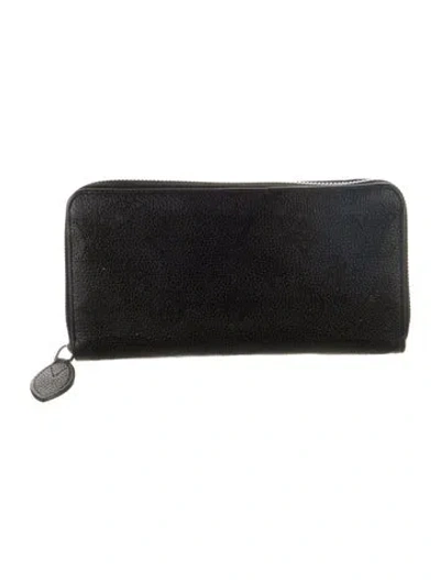 Pre-owned Louis Vuitton Lv Monogram Mahina Leather Zippy Wallet In Black
