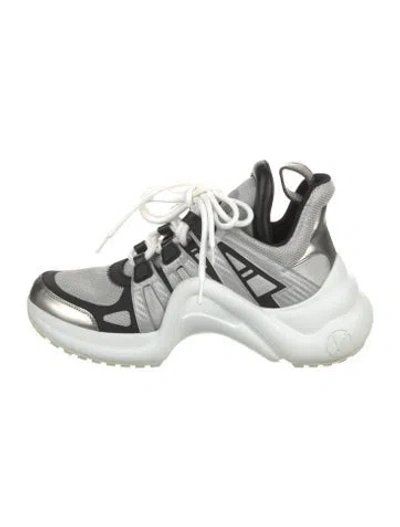 Pre-owned Louis Vuitton Lv Monogram Mesh Chunky Sneakers In Gray