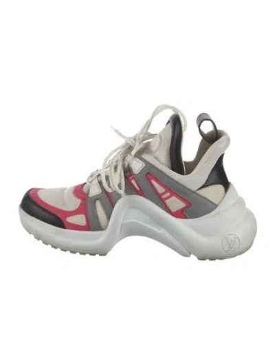 Pre-owned Louis Vuitton Lv Monogram Mesh Chunky Sneakers In Neutral