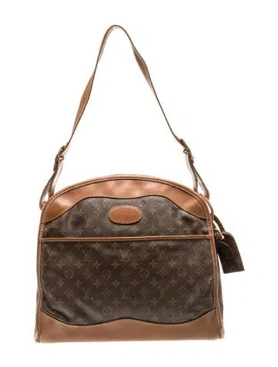 Pre-owned Louis Vuitton Lv Monogram Messenger Bag Vintage In Brown
