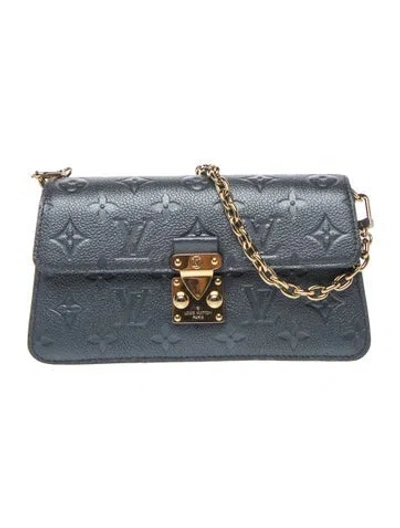 Pre-owned Louis Vuitton Lv Monogram Metis Wallet On Chain In Grey