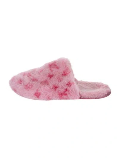 Pre-owned Louis Vuitton Lv Monogram Mink Slippers In Pink