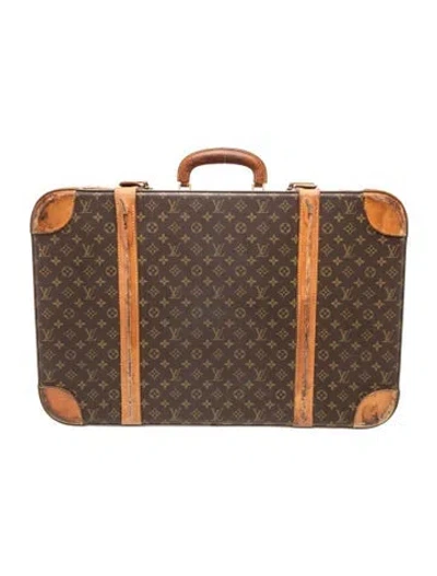 Pre-owned Louis Vuitton Lv Monogram Monogram Vintage Monogram Stratos Suitcase 70 In Neutral