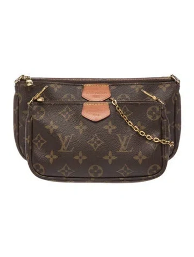 Pre-owned Louis Vuitton Lv Monogram Mulit Pochette Accessoires In Brown