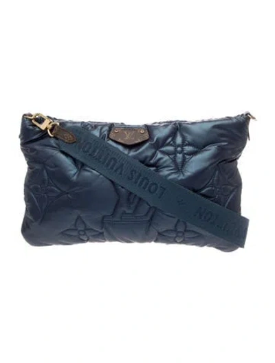 Pre-owned Louis Vuitton Lv Monogram Multi Pochette Accessoires Maxi In Blue