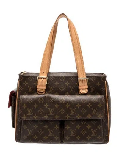 Pre-owned Louis Vuitton Lv Monogram Multipli-cité In Brown