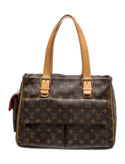 Pre-owned Louis Vuitton Lv Monogram Multipli-cité In Brown