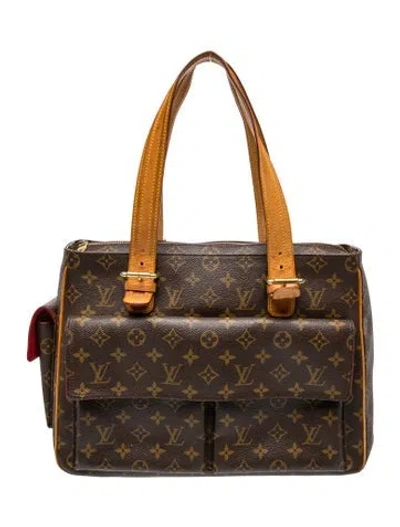 Pre-owned Louis Vuitton Lv Monogram Multipli-cité In Brown