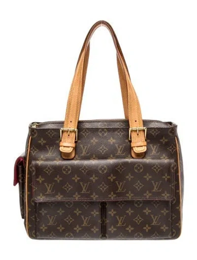 Pre-owned Louis Vuitton Lv Monogram Multipli-cité In Brown