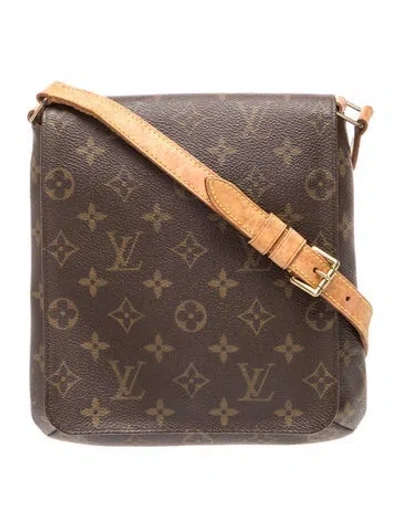 Pre-owned Louis Vuitton Lv Monogram Musette Salsa Pm In Brown