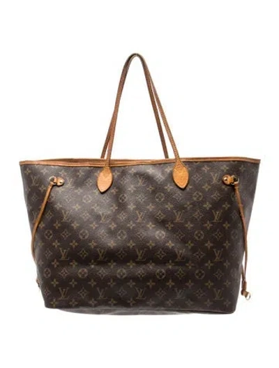 Pre-owned Louis Vuitton Lv Monogram Neverfull Gm In Brown