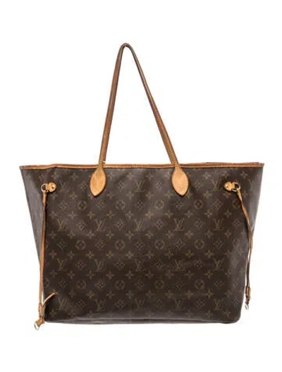 Pre-owned Louis Vuitton Lv Monogram Neverfull Gm In Brown