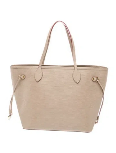 Pre-owned Louis Vuitton Lv Monogram Neverfull W/pouch Mm In Neutrals
