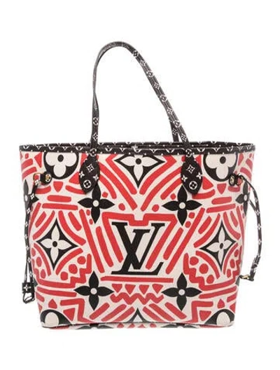 Pre-owned Louis Vuitton Lv Monogram Neverfull W/pouch Mm In Red