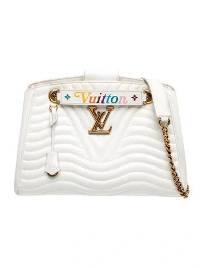 Pre-owned Louis Vuitton Lv Monogram New Wave In White