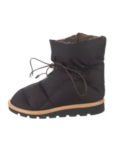 Pre-owned Louis Vuitton Lv Monogram Nylon Boots In Black