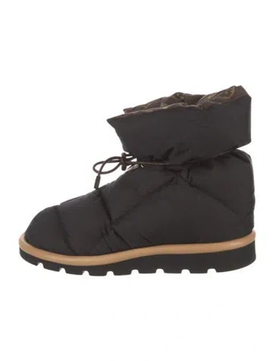 Pre-owned Louis Vuitton Lv Monogram Nylon Boots In Black