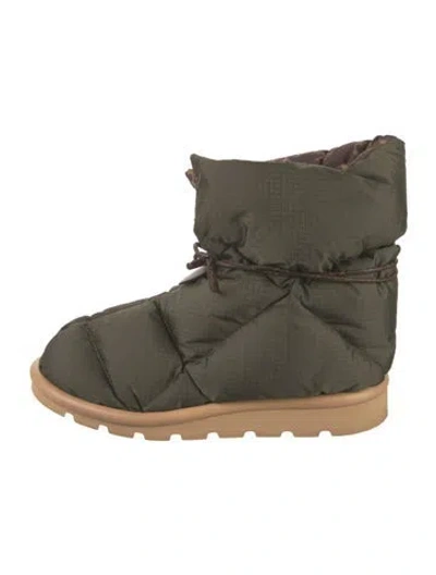 Pre-owned Louis Vuitton Lv Monogram Nylon Boots In Green
