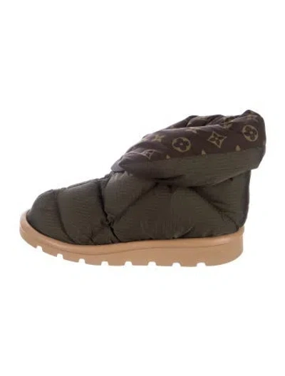 Pre-owned Louis Vuitton Lv Monogram Nylon Boots In Green