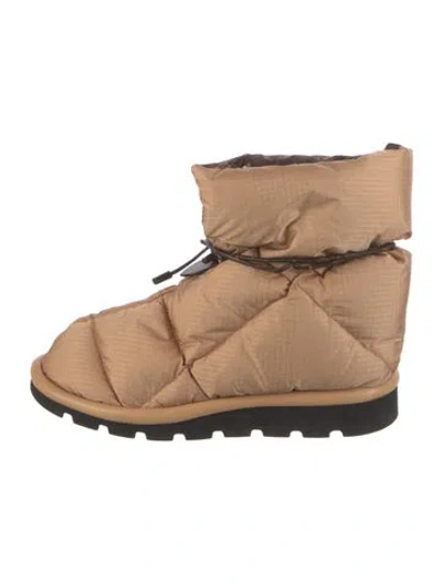 Pre-owned Louis Vuitton Lv Monogram Nylon Boots In Neutral