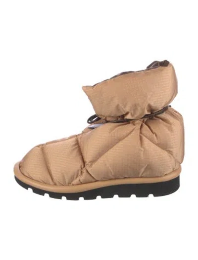 Pre-owned Louis Vuitton Lv Monogram Nylon Boots In Neutrals
