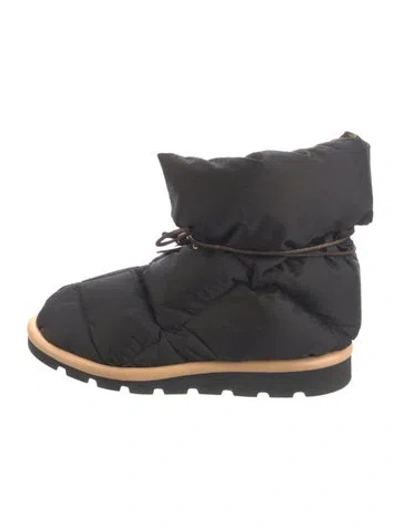 Pre-owned Louis Vuitton Lv Monogram Nylon Snow Boots In Black