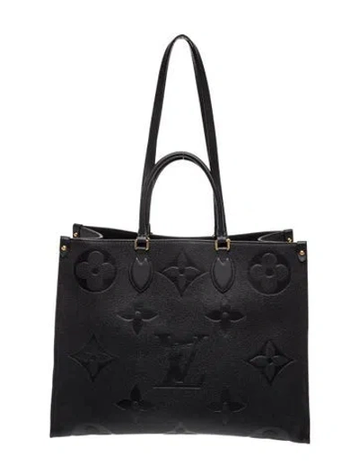 Pre-owned Louis Vuitton Lv Monogram Onthego Gm In Black