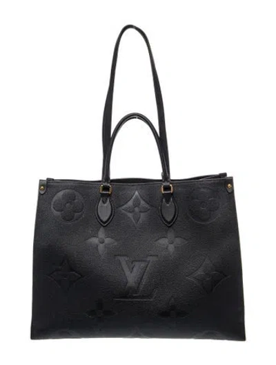 Pre-owned Louis Vuitton Lv Monogram Onthego Gm In Black