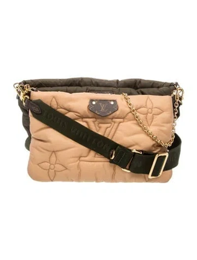 Pre-owned Louis Vuitton Lv Monogram Pillow Multi Pochette Accessoires Maxi In Brown