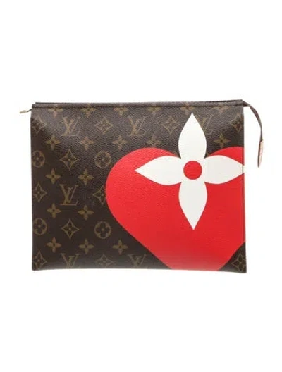 Pre-owned Louis Vuitton Lv Monogram Pochette 26 In Brown