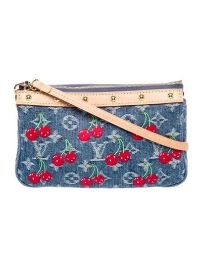 Pre-owned Louis Vuitton Lv Monogram Pochette Accessoires 2025 W/ Tags In Blue