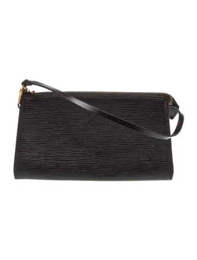 Pre-owned Louis Vuitton Lv Monogram Pochette Accessoires In Black