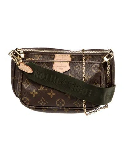 Pre-owned Louis Vuitton Lv Monogram Pochette Accessoires In Brown