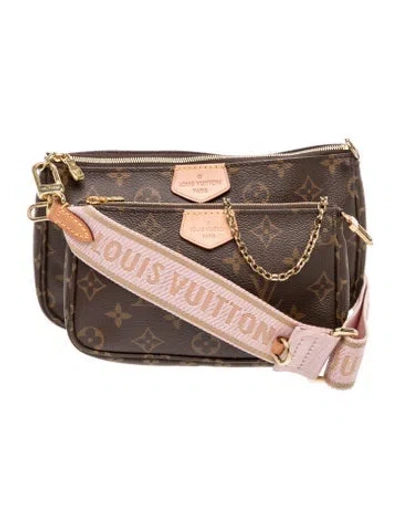 Pre-owned Louis Vuitton Lv Monogram Pochette Accessoires In Brown