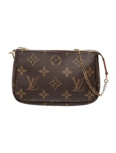 Pre-owned Louis Vuitton Lv Monogram Pochette Accessoires Mini 2023 In Brown