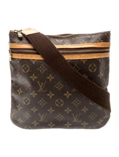 Pre-owned Louis Vuitton Lv Monogram Pochette Bosphore Vintage In Brown