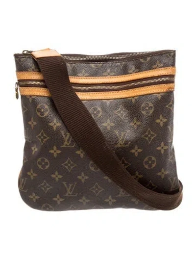 Pre-owned Louis Vuitton Lv Monogram Pochette Bosphore Vintage In Brown